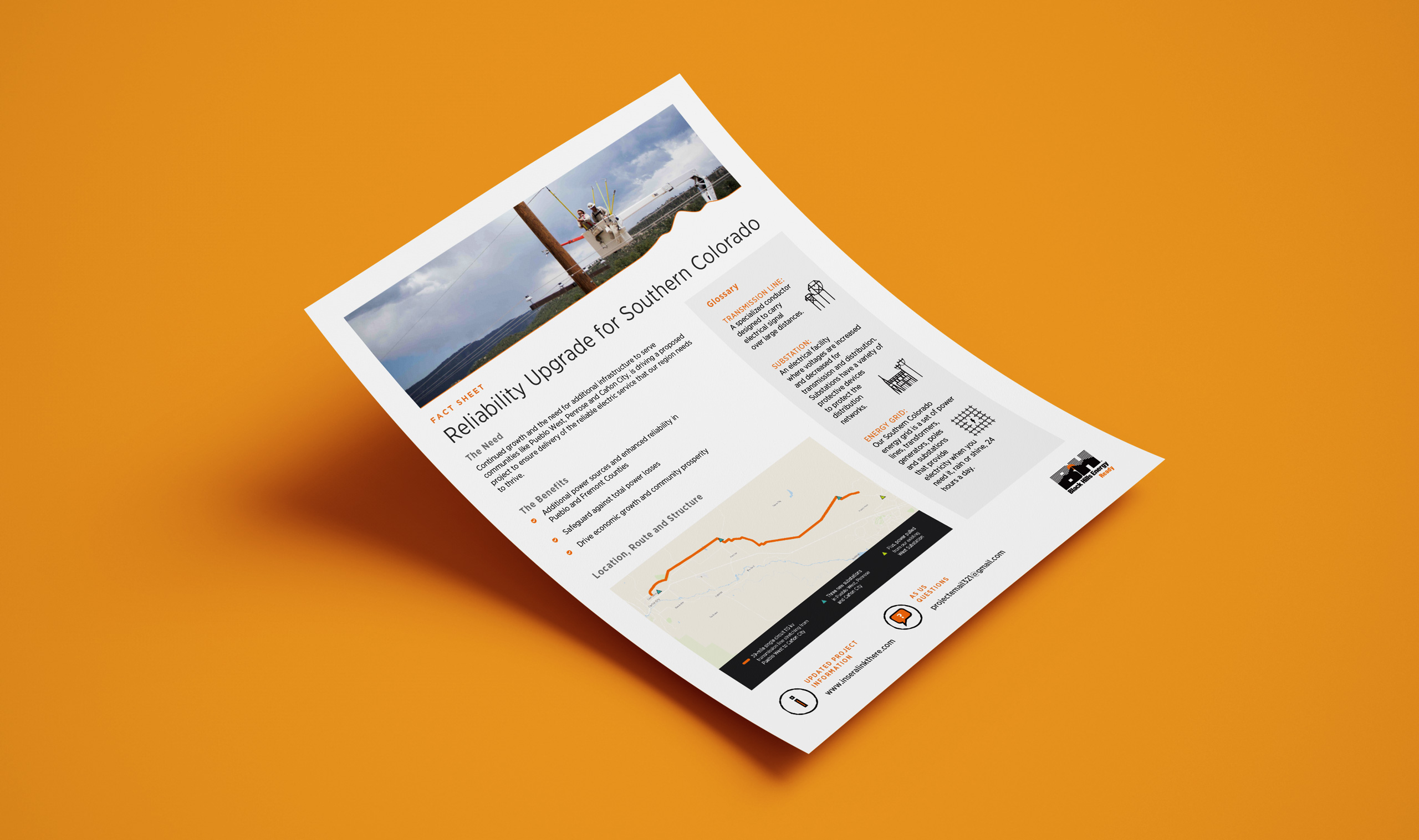 flyer design for energy company by courtney hilow